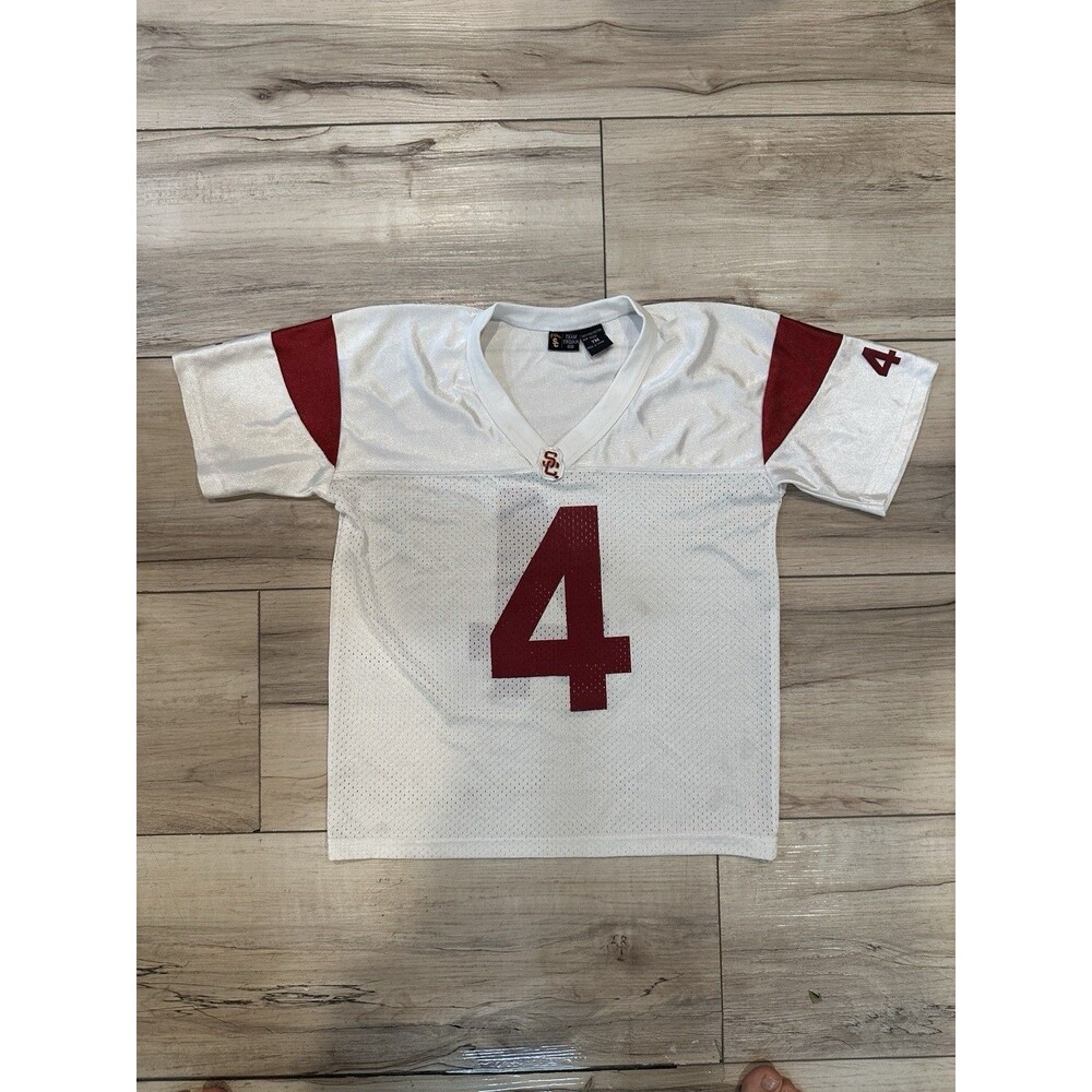 USC Trojans Football Jersey White #4 size Youth Medium 12/14